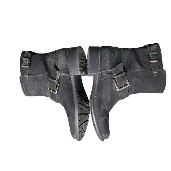 Clarks Womens Size 7M Black Nubuck Leather Plaza Float Boots Style 16326 - Picture 4 of 4